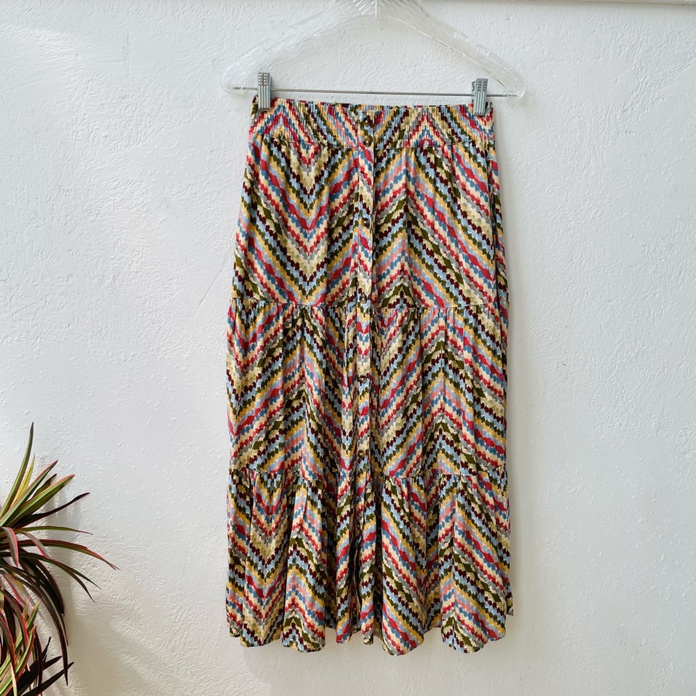🦋Sonoma Multi Colored Button Down Skirt